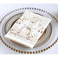Laser Wedding Invitation Card Carriage and Castle Invitation